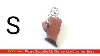 How to Draw a Rabbit After Writing Letter S - LetterToons  - Pk Drawing
