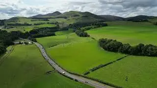 Aerial Drone: Flotterstone Inn and the Pentlands