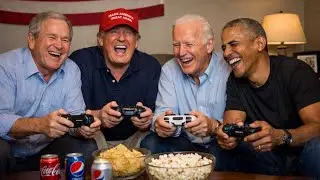 Presidents play games for an 1 hour 