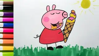 Ice Cream Time with a Happy Pig 🐷🍦| Easy Drawing for Kids