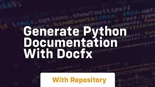 Generate python documentation with docfx