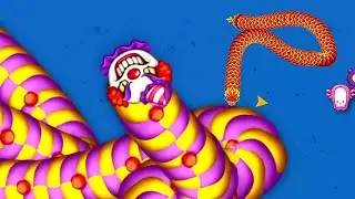 🤡 Clown Worm vs Dragon Worm 🔥 | Insane Worms Zone Battle & Crazy Skills