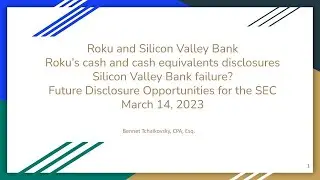 Roku's SEC cash disclosures relating to its accounts with Silicon Valley Bank