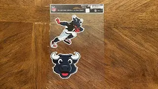 N F L Houston Texans Toro Multi Use Decal Stickers 3 Fan Pack 