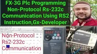 FX-3G Plc Programming Non-Protocol Rs-232c Communication Using RS2 Instruction,Gx-Developer Software