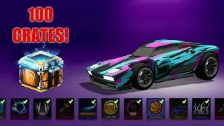 Opening 100 Crates in Rocket League Sideswipe!