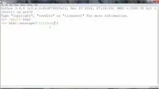 How to Unescape (Decode) HTML Entities in a String in Python programming language