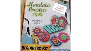 Unboxing Mandala Coasters Diy Kit | Mandala Coasters | Part 1 | #artandcraft #artistic #trending