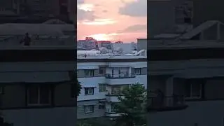 #dusk#sunset#birds#chirping#nature#mothernature#beautiful#evening#sun#sweetchirping#orange#red#sky