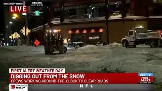 Crews continue to clear snow from roads