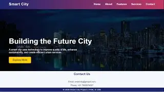 Responsive Smart City Website Design using html & CSS | html & CSS projects.