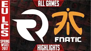 Origen vs Fnatic All Games Highlights - EU LCS W5D3 Spring 2017 - OG vs FNC All Games