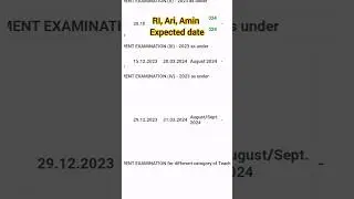 RI, Ari, Amin exam date out | Revenue inspector exam date #osssc #ri