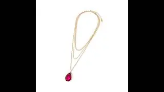 Women's Pink Willow Set of 3 Fancy Gem Multi Row Necklace #necklace #giftideas #newyeargiftidea