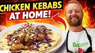 Home Made chicken Kebabs | Flat bread | Spices