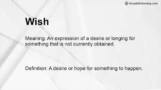 Wish Meaning