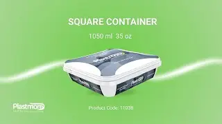 1050 ml Square Plastic #IML Container for #Food | #Plastmore IML Food Packaging Solutions
