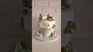 Oh BabySage(@colour.mill ), gold and white...#babyshowercakes #cakeart #northridingbakes #coolcakes