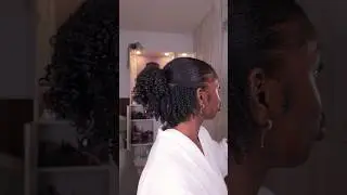 Half up half down on type 4 hair