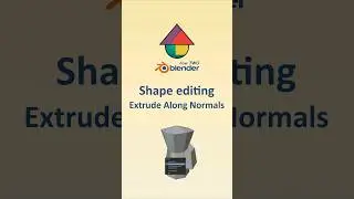 Shape editing - Extrude Along Normals Alt + 'E' #blender #tutorial #beginner #b3d #shorts