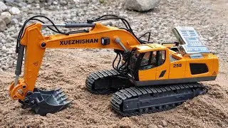 Realistic RC Excavator Loading RC Dump Truck | Full Outdoor Action