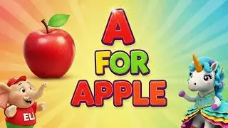 A for Apple | ABC Phonics Song & Alphabet Learning | Elephant ELI & Unicorn | ABC Spotlight