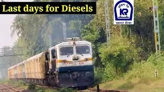 KJM EMD twins powering 02779 Goa express special | Konkan Railway Electrification in final stage