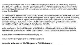 3PL Market Size, Growth, Trends and 2022 Forecasts Report