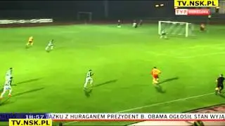 tv.nsk.pl 2012-10-28 II liga Znicz Pruszk&oacute;w - Puszcza Niepołomice 1-0 (1-0) bramka