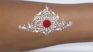 Easy Bengali Wedding Chandan Art/Bridal Kalka Design/Kalka Design For Bridal Makeover In Forehead.
