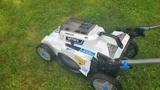 Hart 40v Brushless Lawn Mower in Action..Cutting Tall ,Damp Thick Grass IN ULTRA 4K.Best Value Mower
