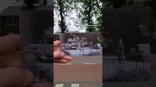 Then & Now | German Soldiers are Camouflaging a Truck in Oosterbeek.
