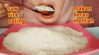 ASMR RAW RICE EATING SOUNDS | MAKAN BERAS MENTAH BATARAS VS TKC HIJAU, 生ご飯を食べる, 밥을 먹다, 吃生米