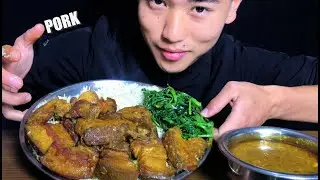 🔥PORK BELLY MUKBANG + COOKING PROCESS | 🥵SUNGUR KO MASU GRAVY WITH RICE MUKBANG | Recipe