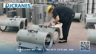 dejun crane workshop  Electric hoist drum cover processing