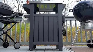 Keter Unity Grill Table Review | Grilling Station for Weber Q and Weber Kettle Grills