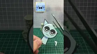 Gray in cool as ice 2 ✂️ Scissors cut ✂️ #papercraft #scissors #sprunki #incredibox