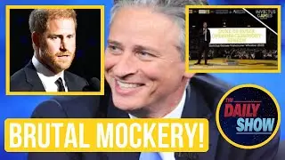 Jon Stewart MOCKS Prince Harry&rsquo;s Invictus Speech on Live TV!