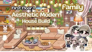 Avatar World | First Floor Aesthetic Modern Family House Build 🏡✨