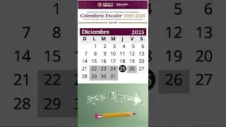 Calendario Escolar 2025-2026 DICIEMBRE