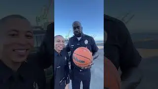said I got 24 hours to make a trickshot with that ball! Light work! 🫡🦾 #shaq #trickshotcop