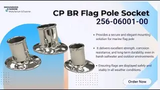 Boat CP BR Flag Pole Socket &ndash; MPN 256-06001-00-Groundhog Marine Hardware