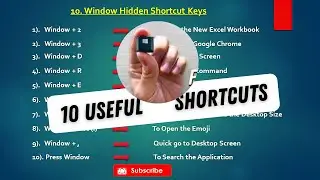 Master Keyboard Tricks l 10+ Most Useful Window Key Shortcuts Every Computer