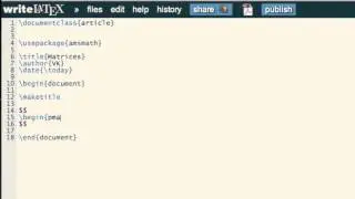 Basic LaTeX 16: Matrices