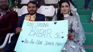 Newlyweds Couple Spotted at the Multan Cricket Stadium Enjoying the #PAKvWI Test 🏏