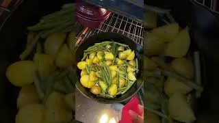 Roasted green beans and potatoes!