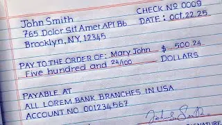 How to Write a Cheque (Step by Step) ✍️ | Learn to Fill a Check Correctly in the USA #writeaura 