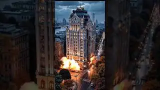 Unbelievable Building Collapse in Seconds! 😱 #demolition #epic#explosion #vfx