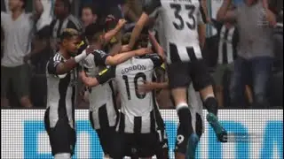 Alexander Isak goal for Newcastle United against Arsenal, assisted by Anthony Gordon