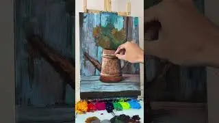Acrylic Painting Tutorial Vase #OilLandscapePleinAir #CreativeInspiration